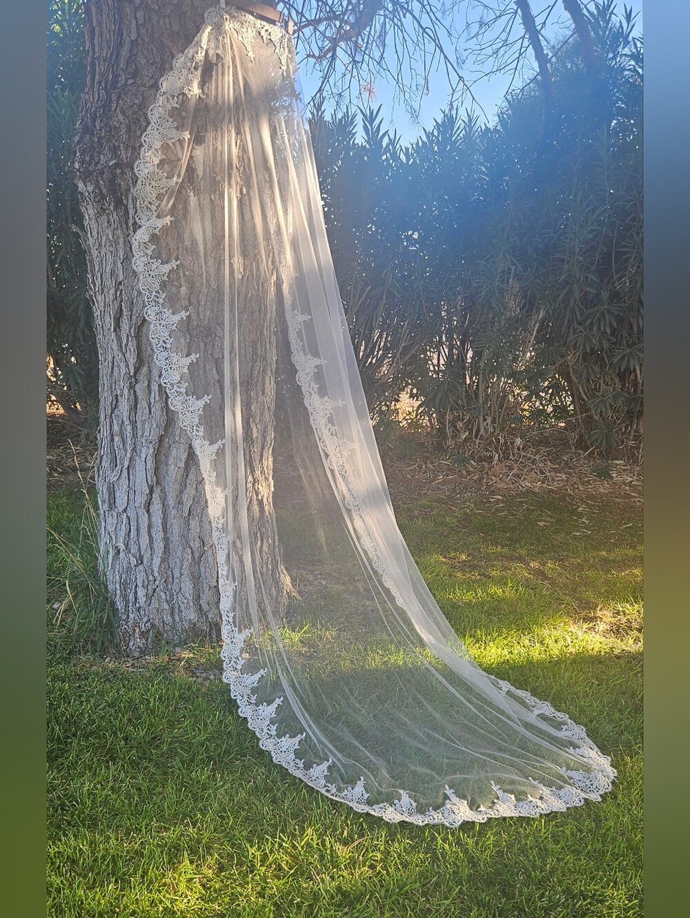 Chapel Length Soft Tulle And Lace Wedding Veil